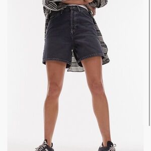 Topshop Dark Blue Denim Jean Shorts